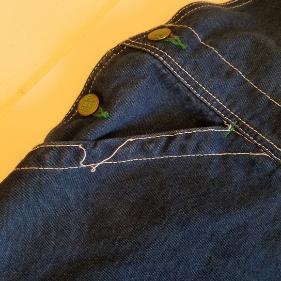 Liberty Men's Overalls Bib Design  Blue Denim Zip Fly Size 48W 30L - Picture 15 of 16